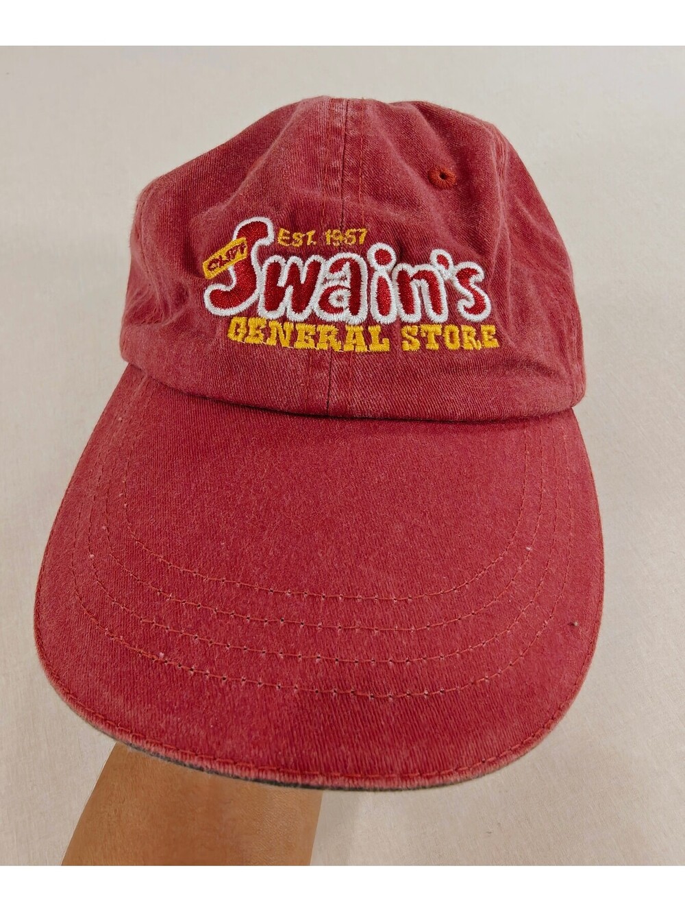 Vintage Swain's General Store Red Embroidered Cap